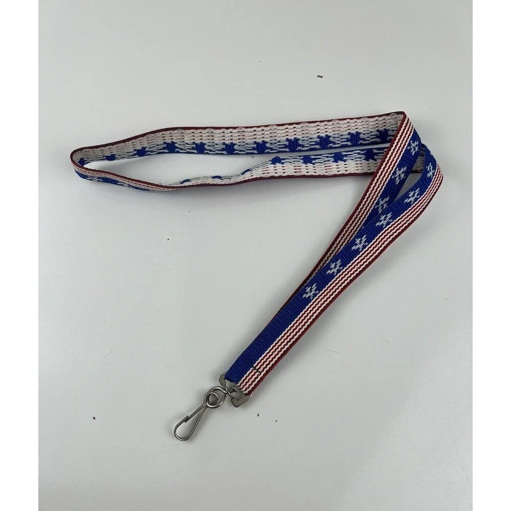 Embroidered Stitched United States Of America Patriotic Stars & Stripes Lanyard